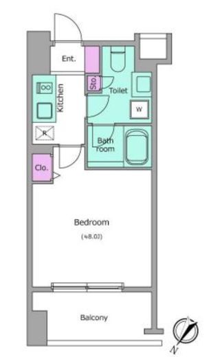 レジディア築地 603 間取り図