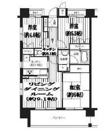 パシフィーク品川 1007 間取り図