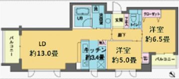 カスタリア若林公園 104 間取り図