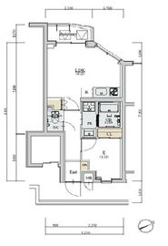 ディームス初台1 201 間取り図