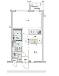 ディームス初台1 303 間取り図