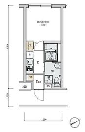 ディームス初台1 105 間取り図