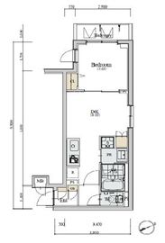 ディームス初台1 206 間取り図