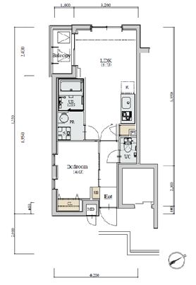 ディームス初台1 501 間取り図