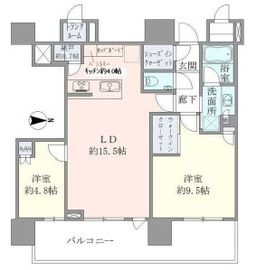 ブリリアタワー池袋 42階 間取り図