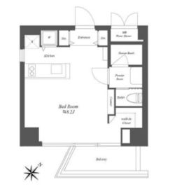 スペーシア麻布十番1 303 間取り図