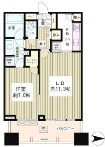 芝パークタワー 8階 間取り図