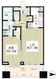 芝パークタワー 8階 間取り図