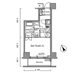 パークアクシス門前仲町 602 間取り図