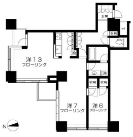 ザ・タワーズ台場 イースト 13階 間取り図