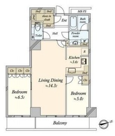 ザ・パークハウス新宿タワー 14階 間取り図