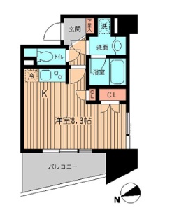 KDXレジデンス神楽坂 201 間取り図