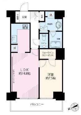 Wコンフォートタワーズ WEST 15階 間取り図