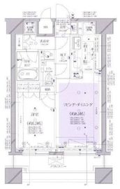 グラーサ白金高輪 17階 間取り図