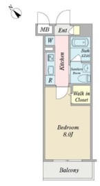 ラルーチェ麻布台 404 間取り図