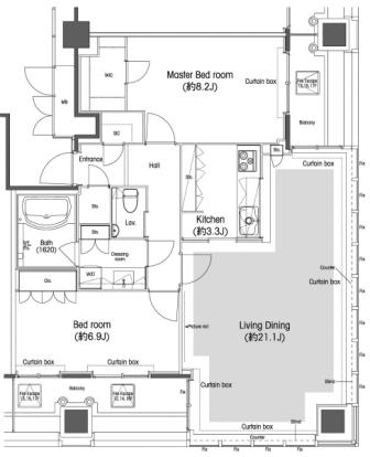 品川グラスレジデンス 1407 間取り図