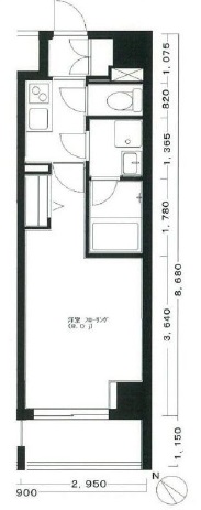 プレミアムコート都立大学 403 間取り図