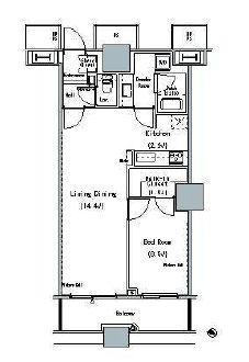 ザ・東京タワーズ ミッドタワー 22階 間取り図