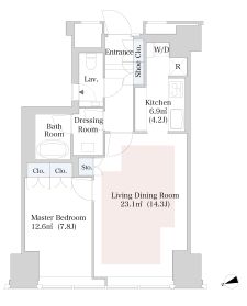 ラ・トゥール新宿 3606 間取り図