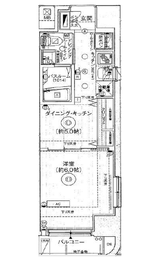 エステムプラザ日本橋レジェンド 6階 間取り図