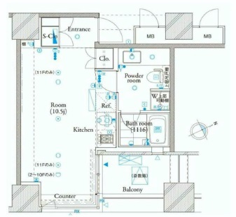 ザ・タワー芝浦 4階 間取り図