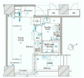 ザ・タワー芝浦 4階 間取り図