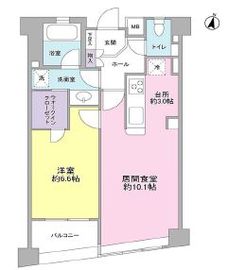 ノールフラット南麻布 603 間取り図