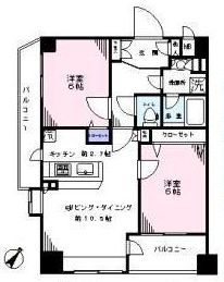 カインドステージ高輪台 5階 間取り図