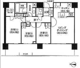 アーバンドックパークシティ豊洲タワー 13階 間取り図