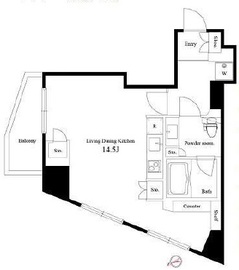 パークハビオ元麻布 201 間取り図