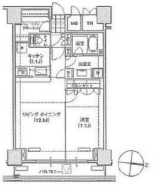 ブリリアイスト東雲キャナルコート 827 間取り図