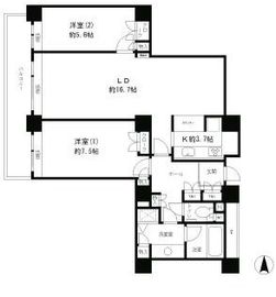 リバーポイントタワー 3209 間取り図