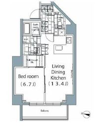 パークハビオ恵比寿 1208 間取り図