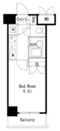 LaSante広尾 (ラサンテ広尾) 607 間取り図