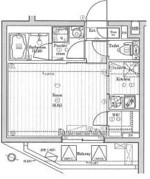 プレミアムキューブ三宿 3階 間取り図