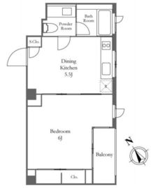 KDXレジデンス麻布仙台坂 503 間取り図