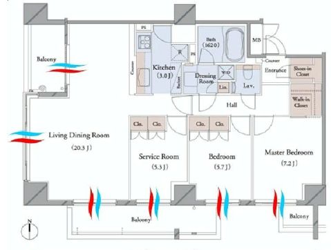 レグノ・グランデ一番町タワー 16階 間取り図