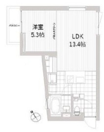 モデリアブリュット参宮橋 205 間取り図