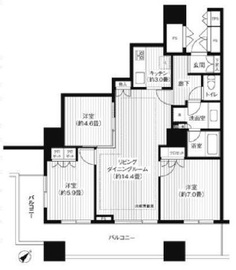 エアライズタワー 21階 間取り図