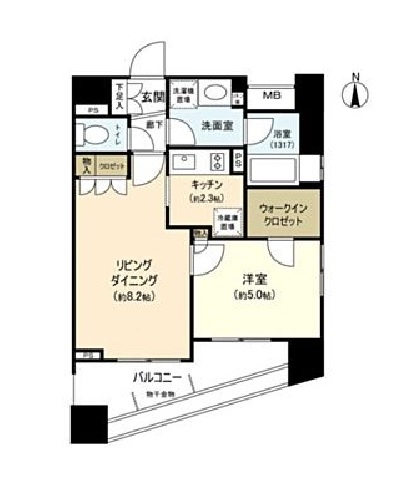 プライア渋谷 17階 間取り図