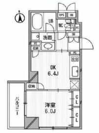 クリオ三田ラ・モード 202 間取り図