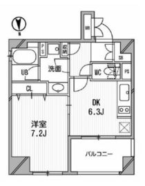 クリオ三田ラ・モード 206 間取り図