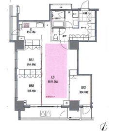 五番町マンション 9階 間取り図