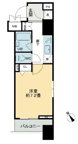 クロスレジデンス蒲田 401 間取り図