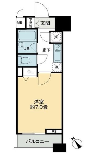 クロスレジデンス蒲田 1003 間取り図