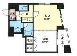 エスティメゾン浅草駒形 1301 間取り図