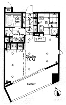ラヴォーグ南青山 2階 間取り図