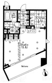 ラヴォーグ南青山 2階 間取り図