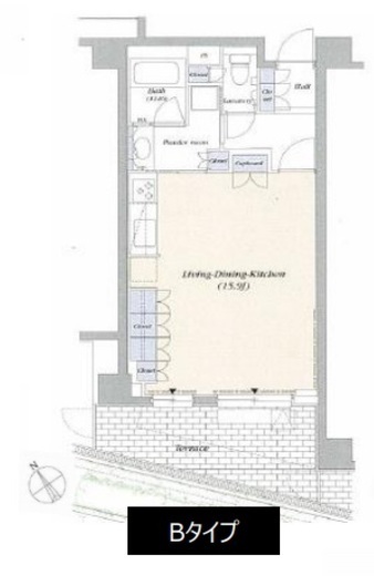 デュオフラッツ赤坂 502 間取り図