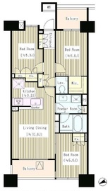 オーベル明石町レジデンス 12階 間取り図